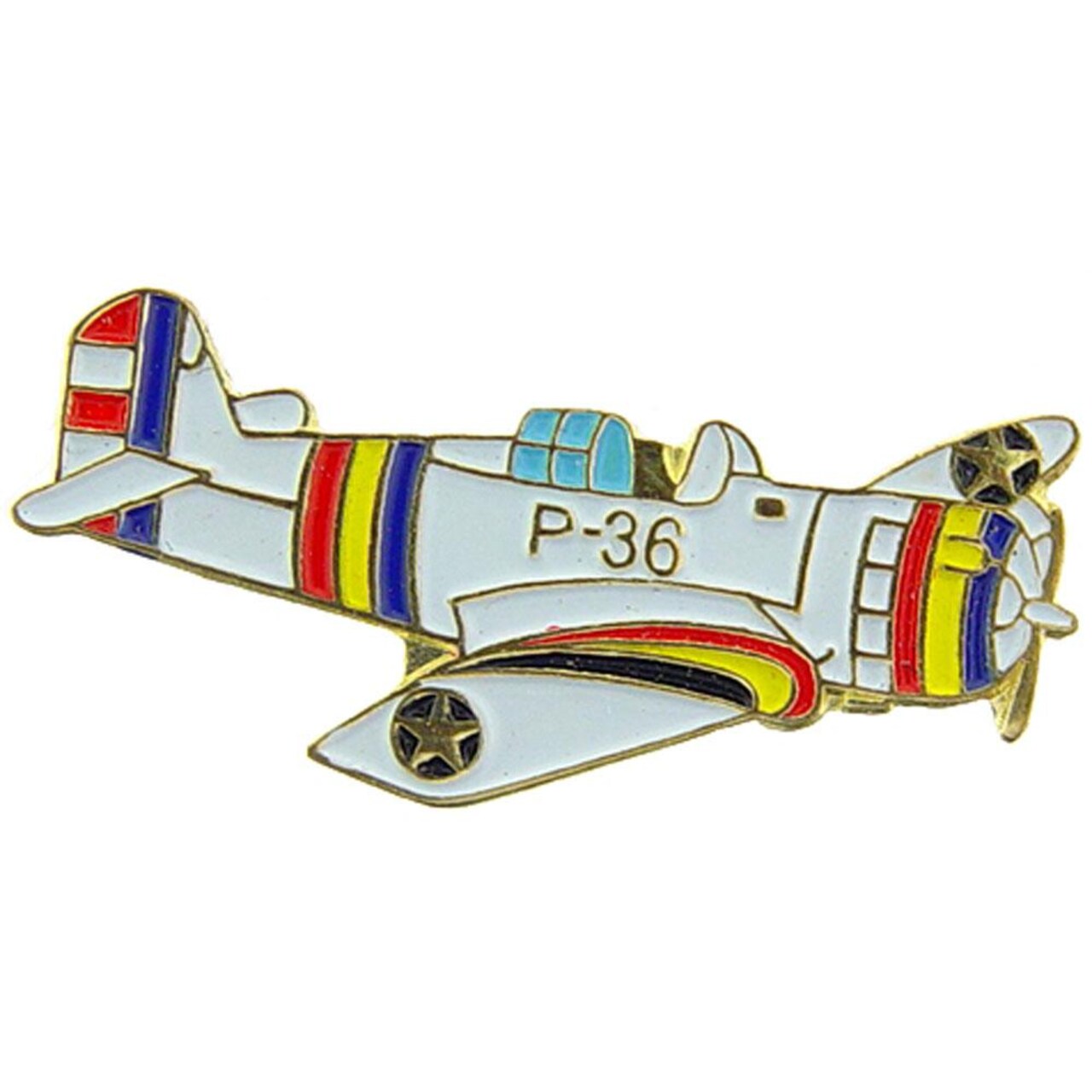 P-36 Hawk Airplane Pin 1 1/2&#x22;